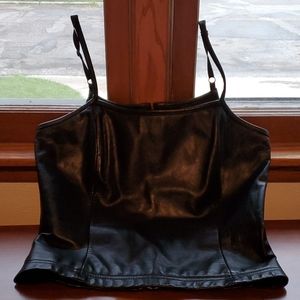 Leather cami
